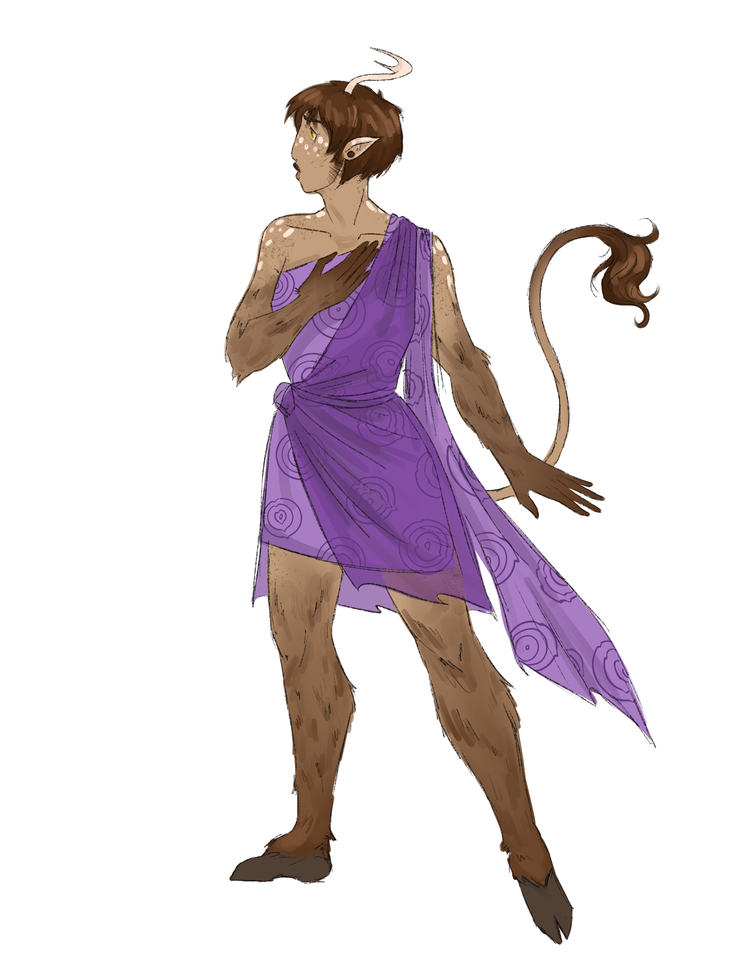 Concept art illustrating Faun typical appearance.