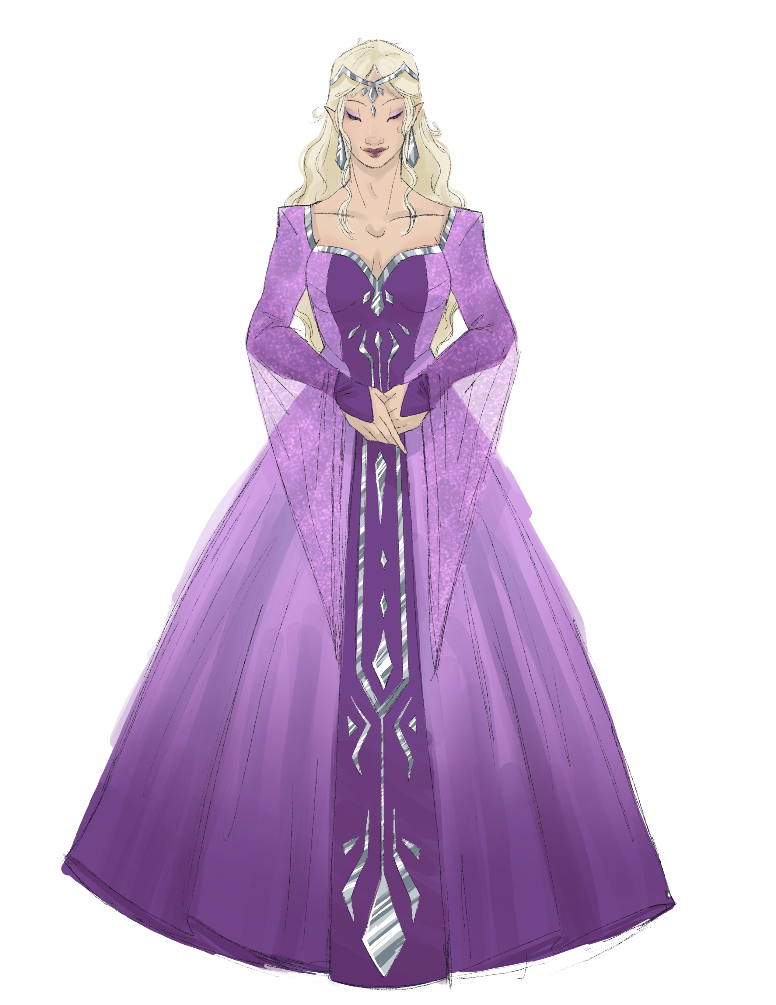 Concept art illustrating High Elf typical appearance.