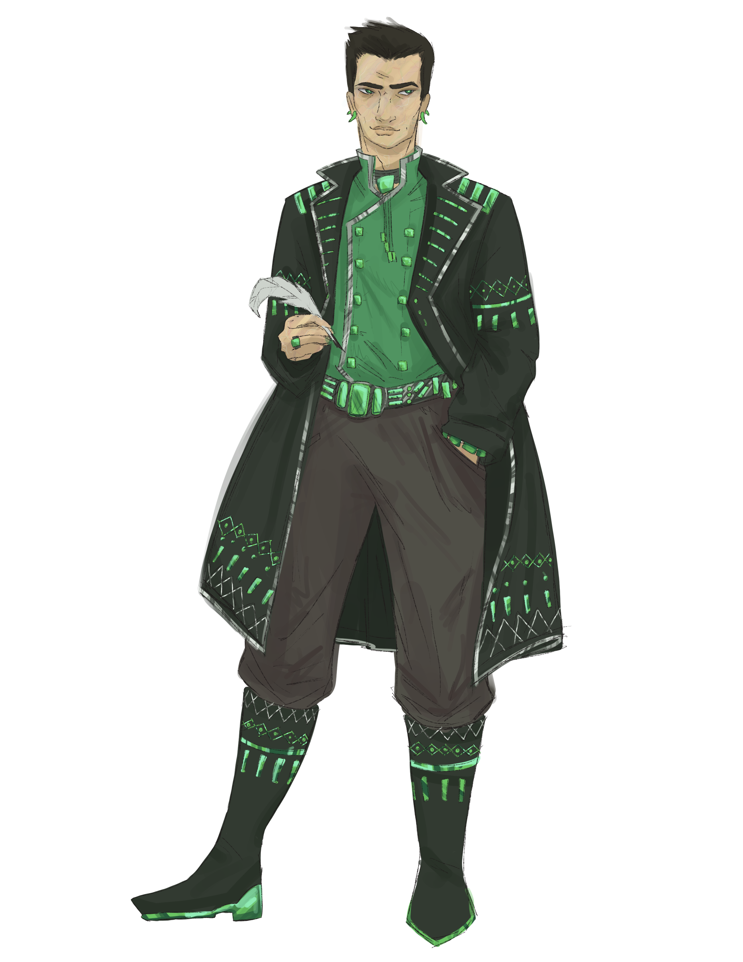 Concept art illustrating Jade Imperial typical appearance.