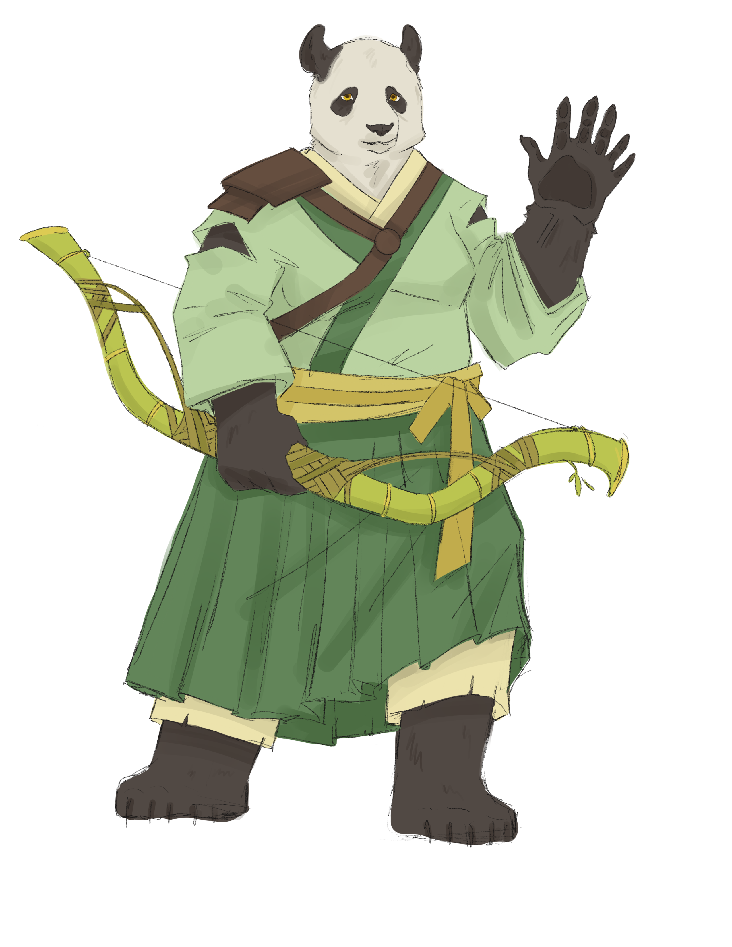 Concept art illustrating Yo-Na typical appearance.