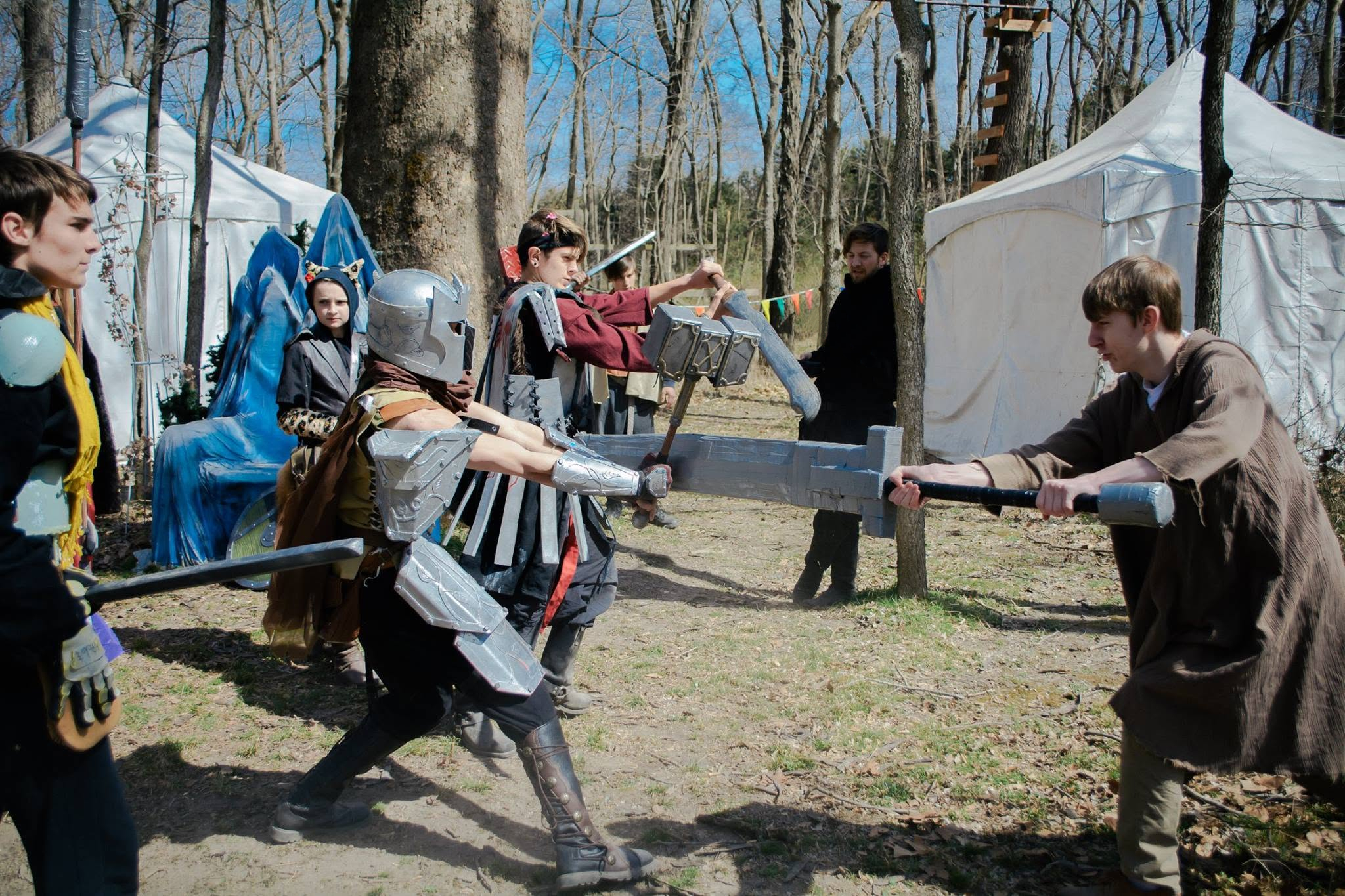 Junior adventurers in theatrical combat